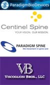 Paradigm BioDevices, Centinel Spine, Paradigm Spine and Viscogliosi Bros. logos