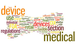 medical device tax word cloud
