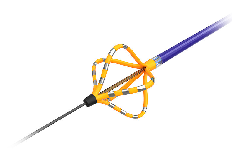 Boston Scientific image of the Farapulse pulsed-field ablation system Farawave single-shot catheter